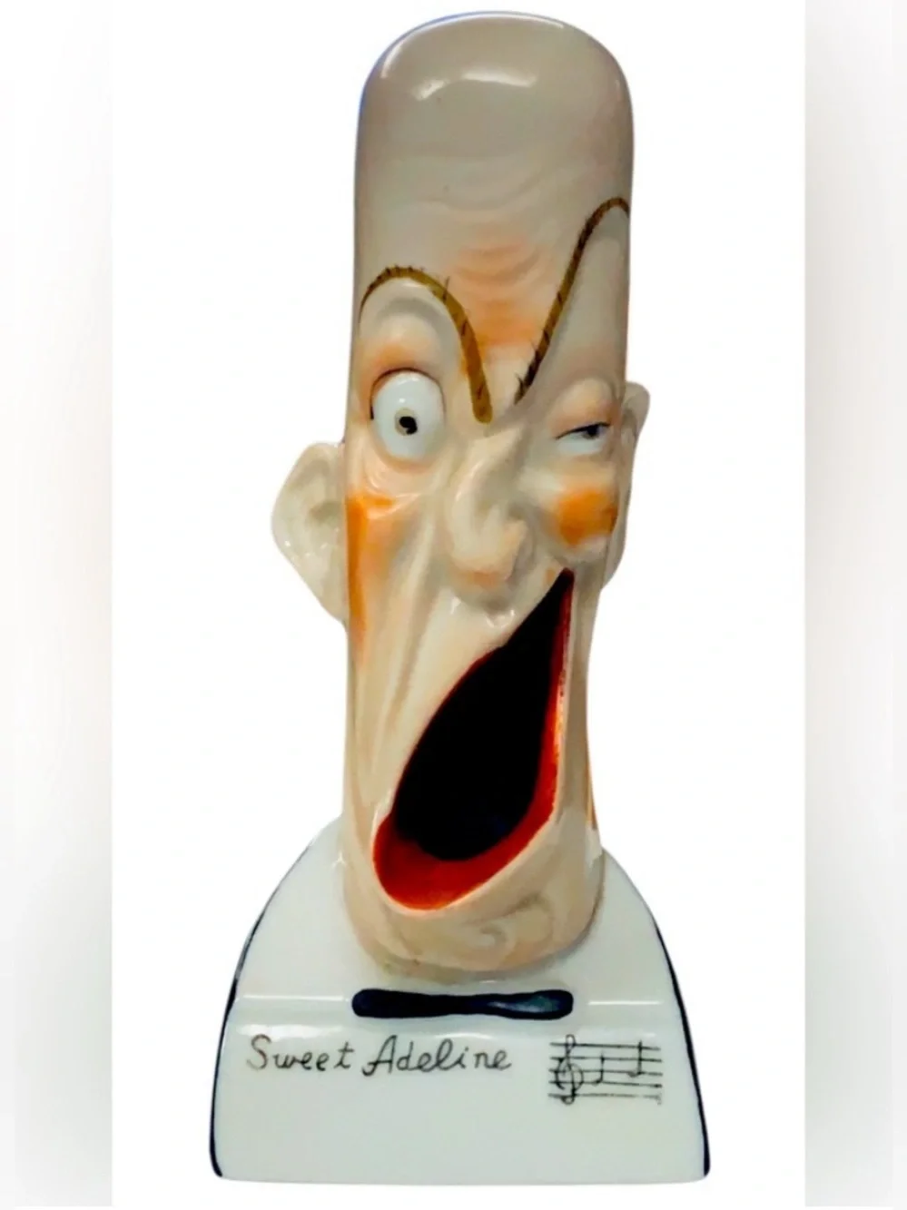 Rare, Antique(1910) Schafer & Vater Porcelain Singing Barber, Occupied Japan